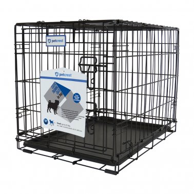 Petcrest® Single Door Dog Crate Black Color 24